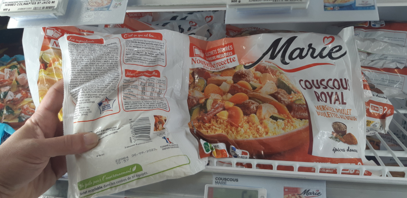 Marie préserve la texture et la saveur de ses plats exotiques (couscours, chili et curry) avec un nouveau conditionnement bi-sachet 100 % recyclable.